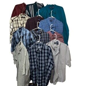 Puritan Lot of 12 Men's Short Sleeve Button Down Shirts size 2XL
